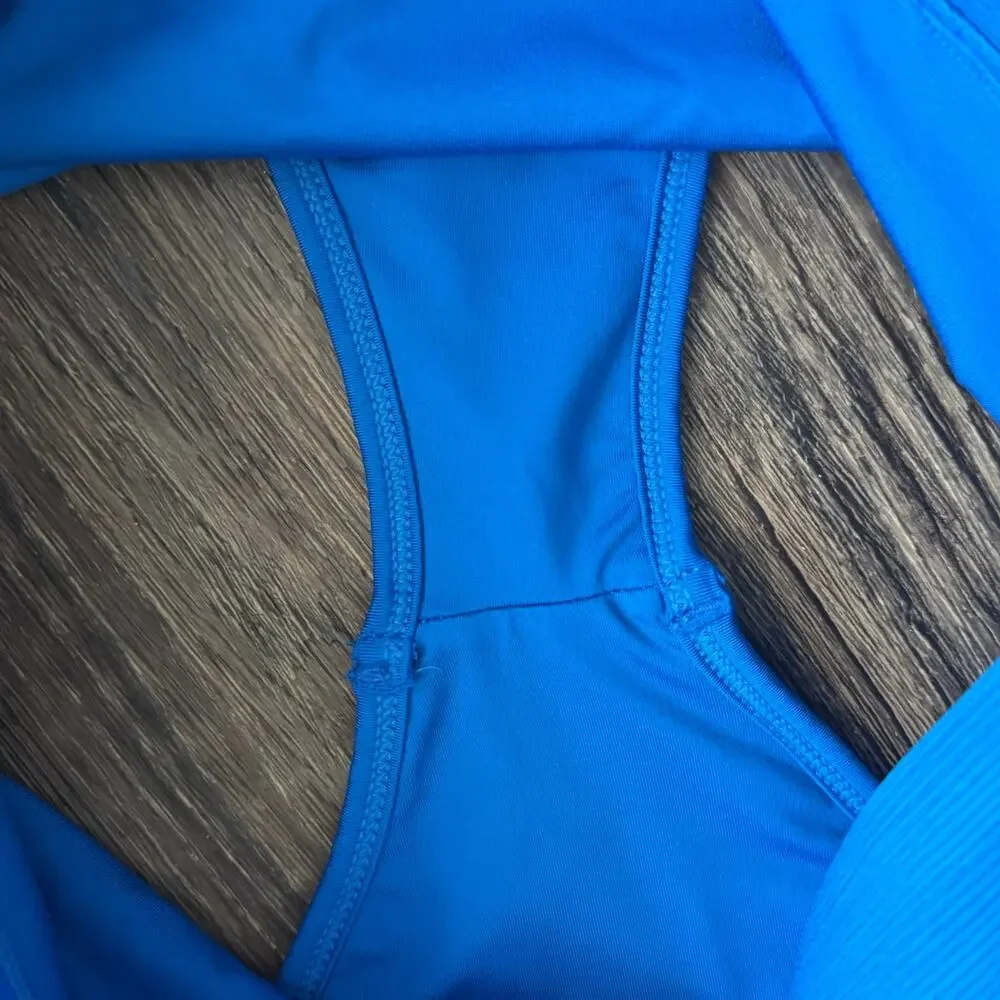 Frankie’s Bikinis Gabrielle High Waisted Bottom in Cobalt Blue Size Medium